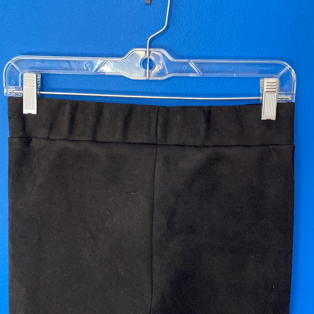 DONNA DEGNAN Black Faux Suede Leggings Sz 4 - Picture 6 of 9